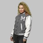 Custom Letterman jackets grey