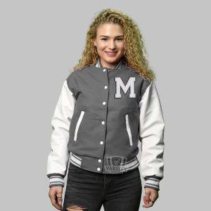 Custom Letterman jackets grey