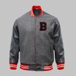 Custom Varsity Jackets Black Grey