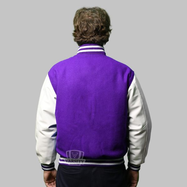 Men Purple Letterman Jackets