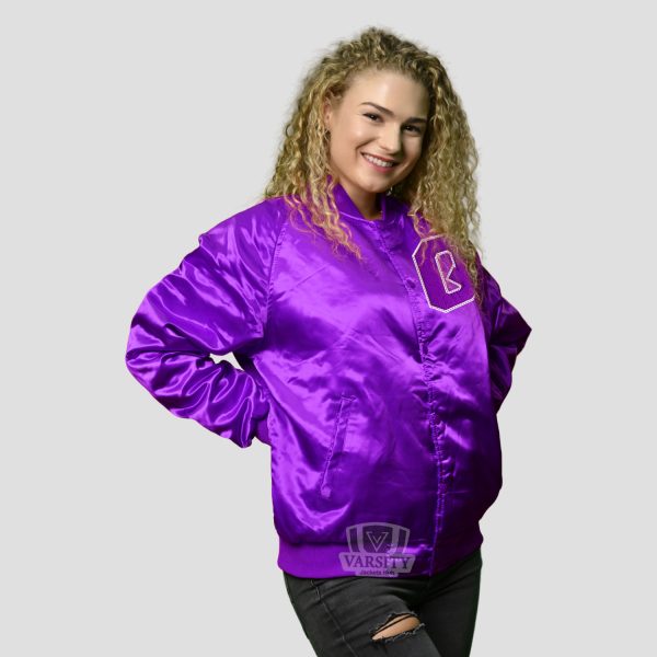 Purple Varsity Jacket Women