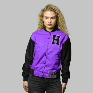 Purple Varsity jacket women