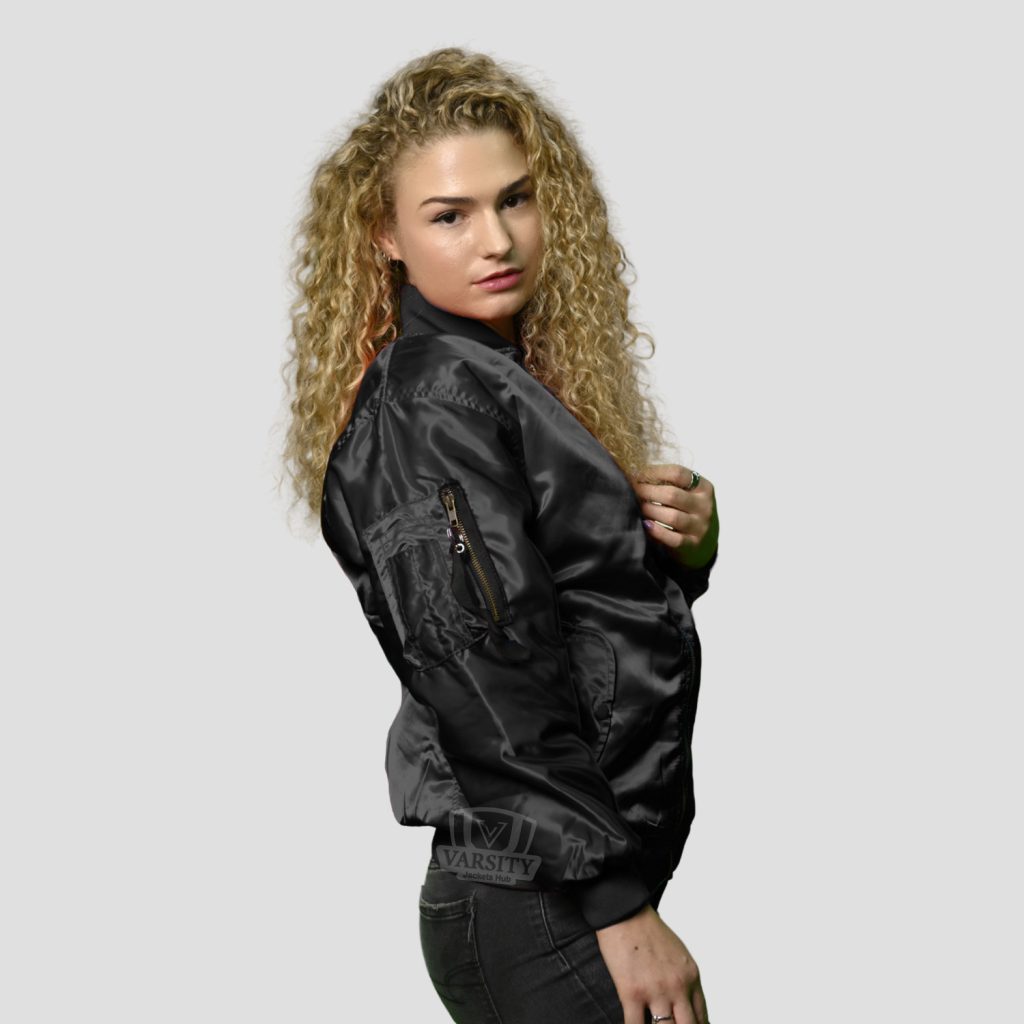 Women Satin Bomber Jackets