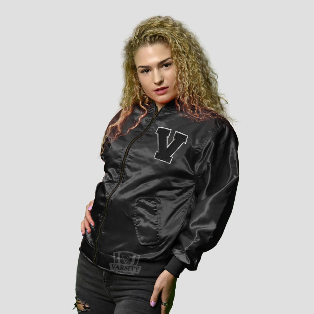 Women Satin Bomber Jackets