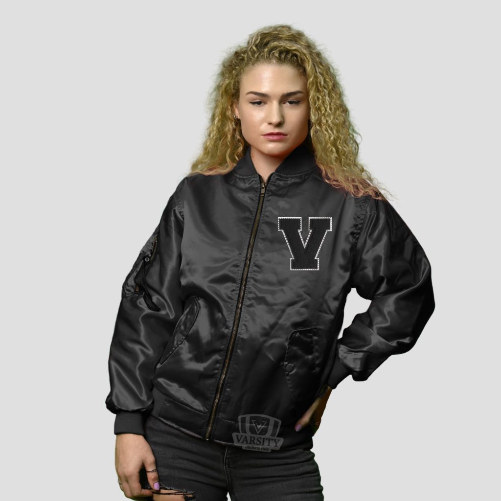 Women Satin Bomber Jackets