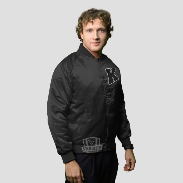 Satin Varsity Jacket Men