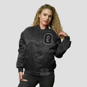 Women Letterman Jacket Satin