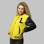 Women Varsity Jacket Yellow