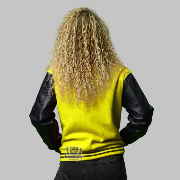 Women Varsity Jacket Yellow